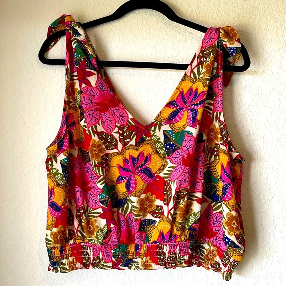 Rose + Olive Floral Top